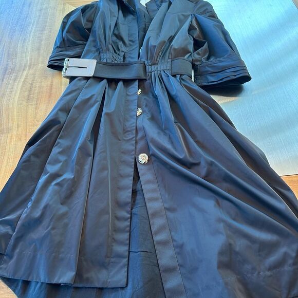 Rachel Roy black techno fabric dress in size 8 - Picture 10 of 17